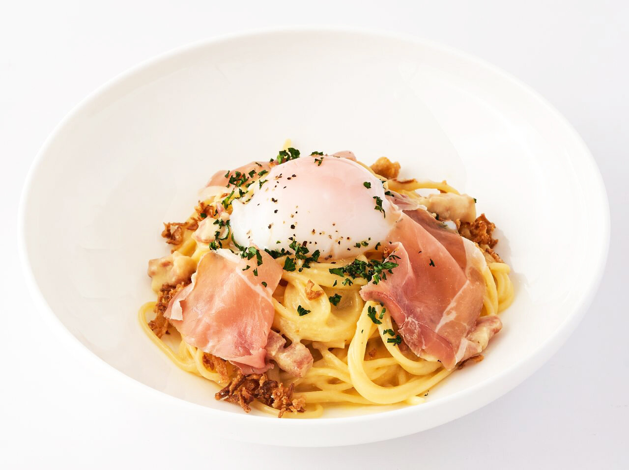 スペイン産生ハムの濃厚カルボナーラサムネイル